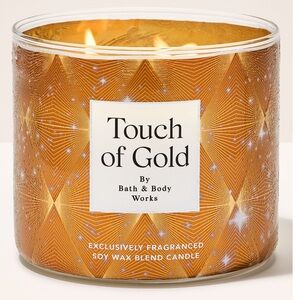 Bath & Body Works Touch of Gold 3Wick Candle - Warm Gold